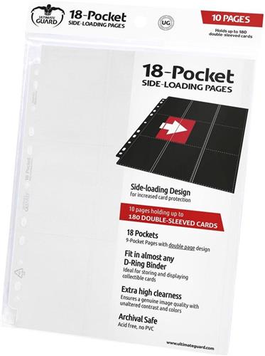 Ultimate Guard 18-Pocket Pages Side-Loading White (10)