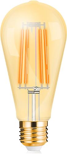 LED Lamp E27 Edison Filament - Brinton - Amber 6W 540lm - 822 Zeer Warm Wit 2200K - ST64 | Vervangt 45W