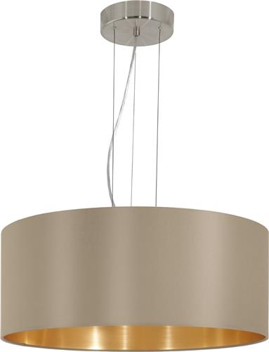 EGLO Maserlo Hanglamp - E27 - Ø 53 cm - Taupe/Goud