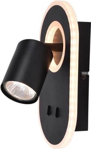 Led wandspotje Kimon zwart - G99556/06