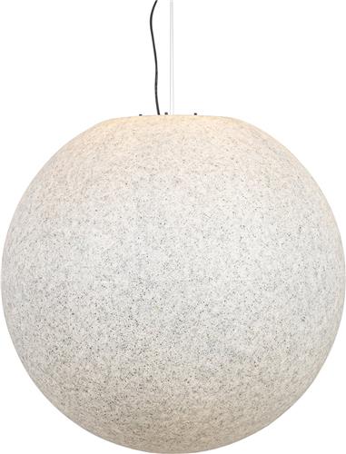 QAZQA nura - Moderne Hanglamp voor buiten voor boven de eettafel | in eetkamer - 1 lichts - Ø 77 cm - Grijs - Buitenverlichting