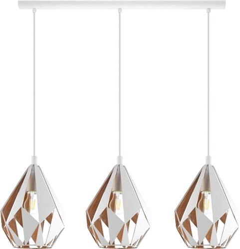 EGLO Carlton 1 Hanglamp - E27 - 80,5cm - Wit/Goud