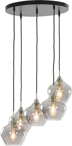 Light & Living Hanglamp Rakel - Antiek Brons - Ø61cm - 5L - Modern,Luxe - Hanglampen Eetkamer, Slaapkamer, Woonkamer