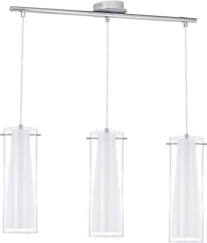 EGLO Pinto - Hanglamp - 3 Lichts - Chroom - Helder, Wit