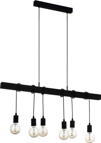 EGLO Townshend Hanglamp - E27 - 100 cm - Zwart