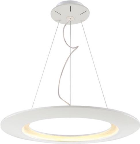 LED Hanglamp - Hangverlichting - Concepty - 41W - Natuurlijk Wit 4000K - Wit Aluminium