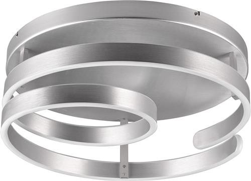 LED Plafondlamp - Trion Renie - 58W - Warm Wit 3000K - Dimbaar - Rond - Geborsteld Aluminium - Metaal