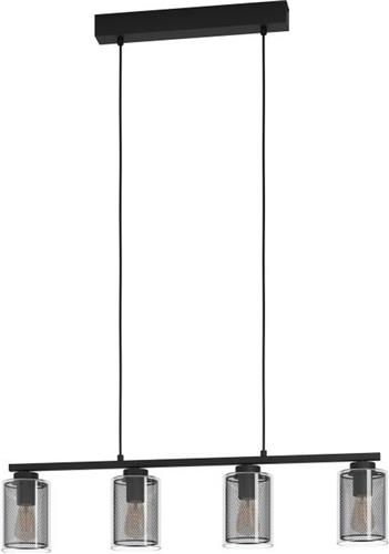 EGLO Zocabon Hanglamp - E27 - 81.5 cm - Glas - Zwart