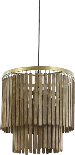 Light & Living Hanglamp Gularo - Bruin - Ø45cm - Landelijk - Hanglampen Eetkamer, Slaapkamer, Woonkamer