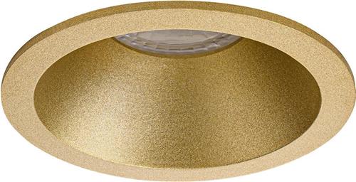 Spot Armatuur GU10 - Pragmi Pollon Pro - GU10 Inbouwspot - Rond - Goud - Aluminium - Verdiept - Ø82mm