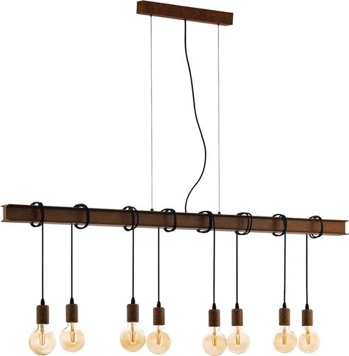 EGLO Townshend 4 Hanglamp - E27 - 150 cm - Bruin