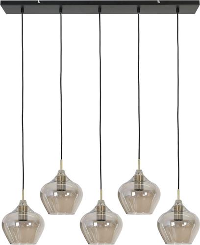 Light & Living Hanglamp Rakel - Antiek Brons - 5L 104x20x120cm - Modern - Hanglampen Eetkamer, Slaapkamer, Woonkamer