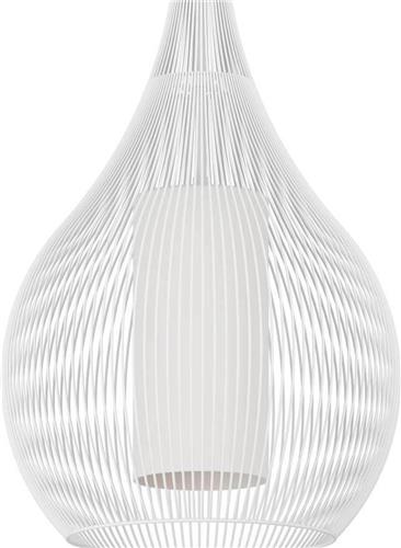 EGLO Razoni 1 Hanglamp - E27 - Ø 42,5 cm - Wit - Staal/Glas