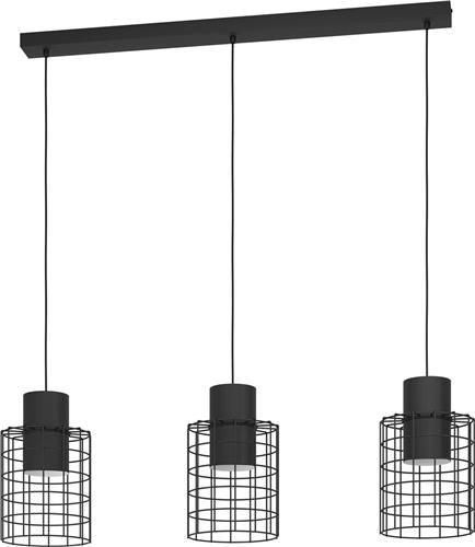 EGLO Milligan Hanglamp - E27 - 103 cm - Zwart/Wit