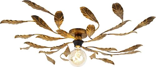 QAZQA linden - Klassieke Plafondlamp - 1 lichts - Ø 83 cm - Goud/messing - Woonkamer | Slaapkamer | Keuken