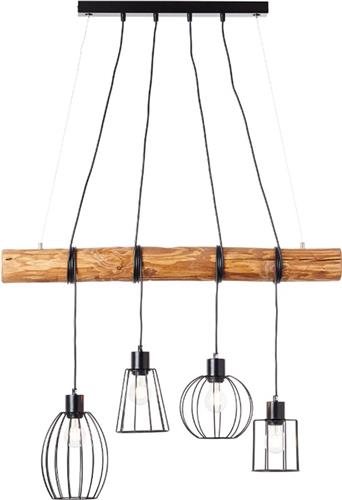 Brilliant Keyla - Hanglamp - Hout;Zwart