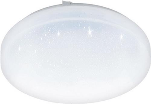 EGLO Frania-s - LED-plafondlamp - Ø28 cm - 1-lichts - wit/kristaleffect