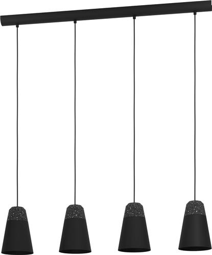 EGLO Canterras Hanglamp - E27 - 97,5 cm - Zwart/Grijs/Wit