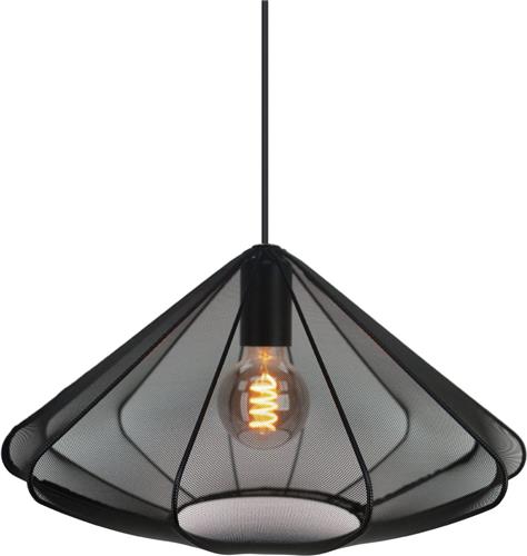 EGLO Dolwen Hanglamp - E27 - Ø 42,5 cm - Zwart - Textiel