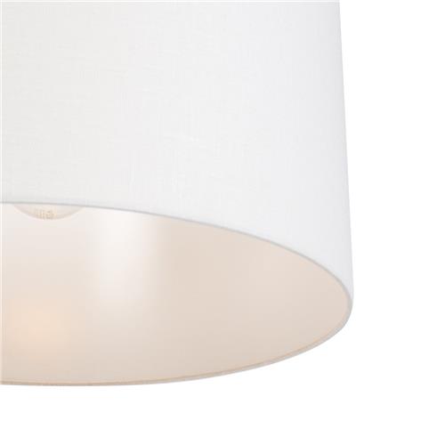 QAZQA combi - Moderne Hanglamp met kap - 1 lichts - Ø 500 mm - Wit - Woonkamer | Slaapkamer | Keuken