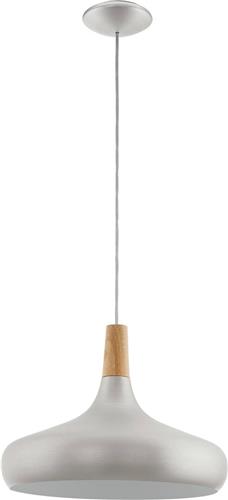 EGLO Sabinar Hanglamp - E27 - Staal;Hout - Bruin;Zilver