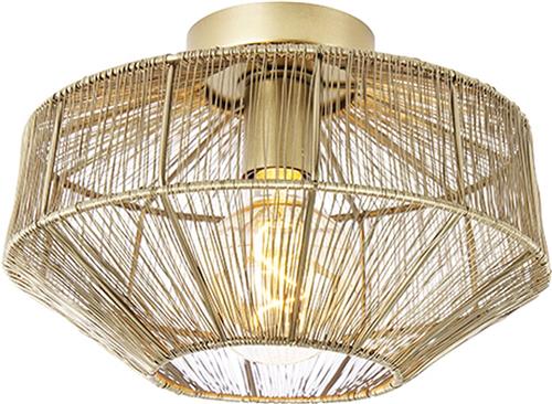 QAZQA bolti - Moderne Plafondlamp - 1 lichts - Ø 30 cm - Goud/messing - Woonkamer | Slaapkamer | Keuken