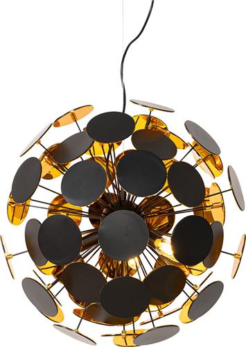 QAZQA cerchio - Design Hanglamp - 5 lichts - Ø 54 cm - Zwart Goud - Woonkamer | Slaapkamer | Keuken