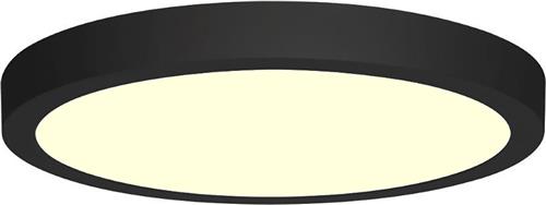 LED Downlight - 18W - Warm Wit 3000K - Mat Zwart - Opbouw - Rond - Aluminium - Ø225mm