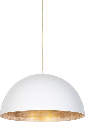 QAZQA magna - Industriele Hanglamp - 1 lichts - Ø 50 cm - Wit - Industrieel - Woonkamer | Slaapkamer | Keuken