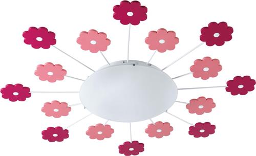 EGLO Viki 1 Plafond- en Wandlamp - E27 - Ø 61,5 cm - Roze/Wit