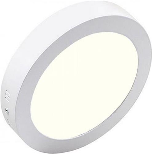 LED Downlight - Opbouw Rond 18W - Natuurlijk Wit 4200K - Mat Wit Aluminium - Ø225mm