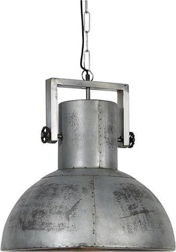 QAZQA samia-sabo - Industriele Hanglamp eettafel - 1 lichts - Ø 50 cm - Staal - Industrieel - Woonkamer | Slaapkamer | Keuken