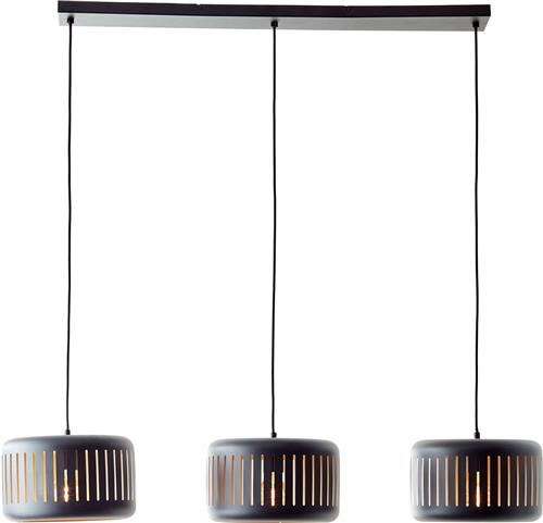 Brilliant Tyas - Hanglamp - E27 max 3x60W - Zwart/Goud