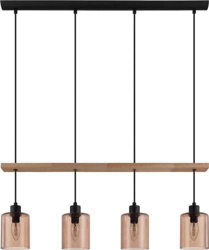 EGLO Coolmont - Hanglamp - E14 - 77,5 cm - Zwart/Hout