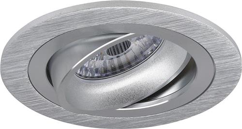 Spot Armatuur GU10 - Pragmi Alpin Pro - GU10 Inbouwspot - Rond - Zilver - Aluminium - Kantelbaar - Ø92mm