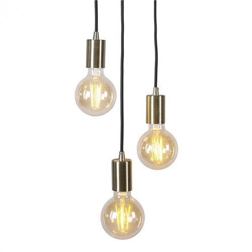 QAZQA facil - Design Hanglamp - 3 lichts - Ø 250 mm - Goud/messing - Woonkamer | Slaapkamer | Keuken