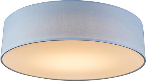 QAZQA drum led - Moderne LED Plafondlamp - 1 lichts - H 125 mm - Blauw - Woonkamer | Slaapkamer | Keuken