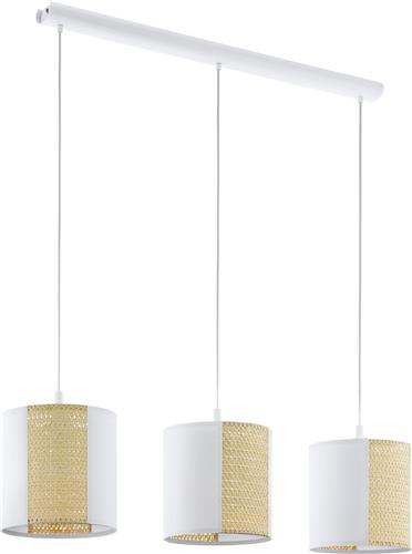 EGLO Arnhem Hanglamp - E27 - 102 cm - Hout - Wit/Bruin