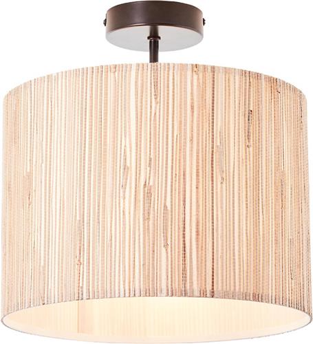 Brilliant Wimea - Plafondlamp - E27 max 1x40W - Zwart/Hout