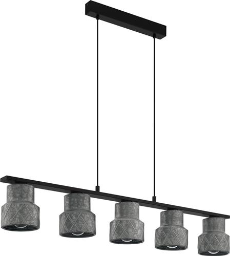 EGLO Hilcott Hanglamp - E27 - 116 cm - Zwart