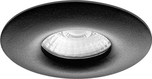 Spot Armatuur GU10 - Pragmi Luno Pro - GU10 Inbouwspot - Waterdicht IP65 - Rond - Zwart - Aluminium - Ø82mm