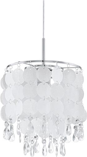 EGLO Fedra 2 Hanglamp - 1 Lichts - Ø250mm. - Chroom - Parelmoer, Helder