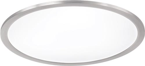 LED Plafondlamp WiZ - Smart LED - Trion Givon - 36W - Aanpasbare Kleur - Dimbaar - Afstandsbediening - Rond - Mat Nikkel - Aluminium