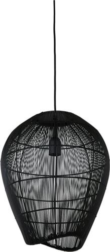 Light & Living Hanglamp Yumi - Zwart - Ø34cm - Modern - Hanglampen Eetkamer, Slaapkamer, Woonkamer