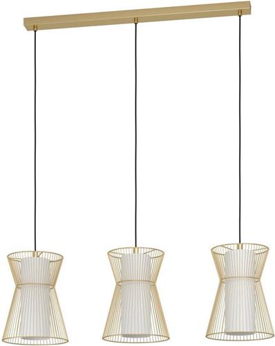 EGLO Maseta hanglamp - E27 - 3 lichts - Staal - Goud, wit