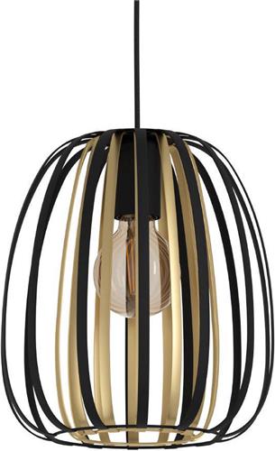 EGLO Encinitos Hanglamp - E27 - Ø 25,5cm - Staal - Zwart/Goud