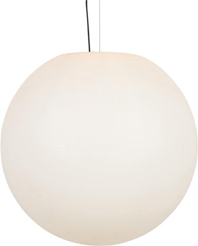 QAZQA nura - Moderne Hanglamp voor buiten voor boven de eettafel | in eetkamer - 1 lichts - Ø 77 cm - Wit - Buitenverlichting