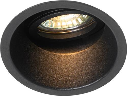 QAZQA alloy - Moderne Dimbare LED Smart Inbouwspot incl. wifi met Dimmer - 1 lichts - Ø 8.8 cm - Zwart - Woonkamer | Slaapkamer | Keuken