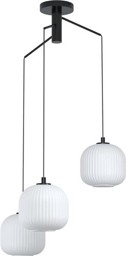 EGLO Mantunalle Hanglamp - E27 - Ø 62 cm - Zwart/Wit