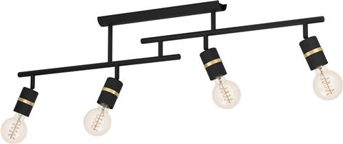 EGLO Lurone Plafondlamp - E27 - 100 cm - Zwart/Koper